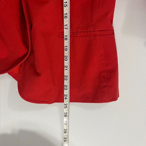 Lauren Ralph Lauren Black Label Blazer Jacket Womens Orange Cotton Blend Career - Picture 8 of 8